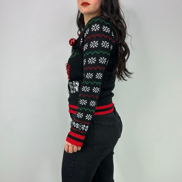 Style&Co "Not Another Ugly Sweater" Christmas Garland Sequin Sweater - Picture 5 of 10